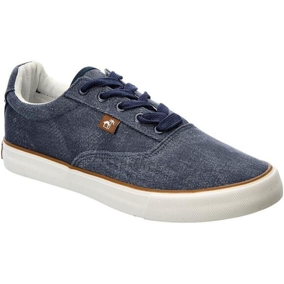Caribbean Joe Shoes Mens 13 Rica Canvas Lace Up Sneakers Denim Blue Lace Up NEW - Picture 2 of 8